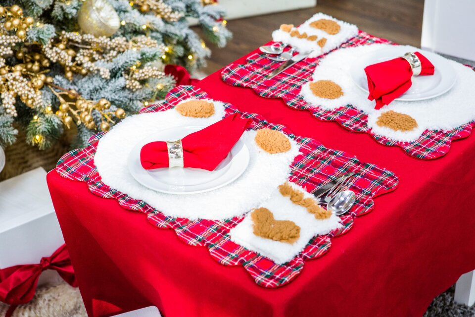 DIY Sherpa Bear Placemats