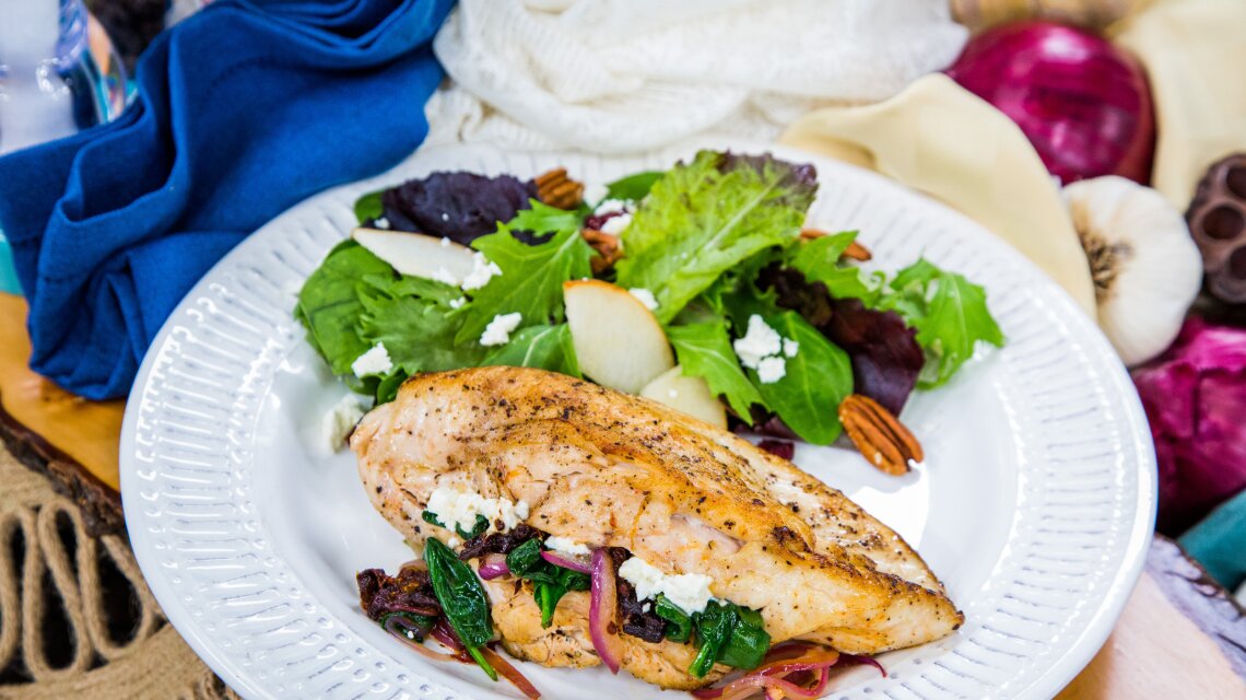 Goat Cheese and Sun Dried Tomato Stuffed Chicken Breasts