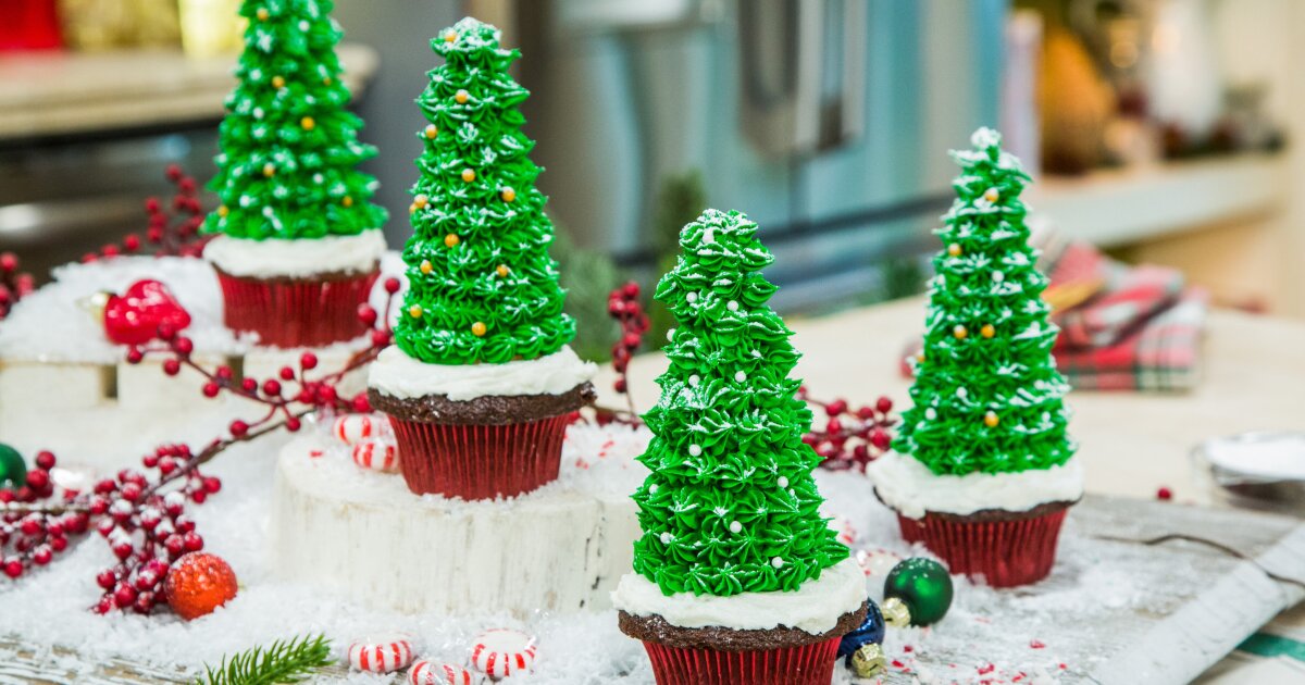 Christmas Tree Cupcakes Home Family Icecream Cone Christmas Tree