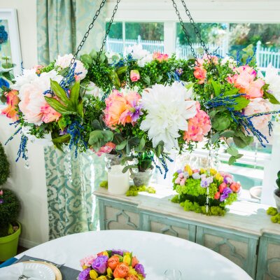 DIY Floral Chandelier