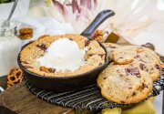 Stuffed Pretzel Caramel Skillet Cookie - Home & Family