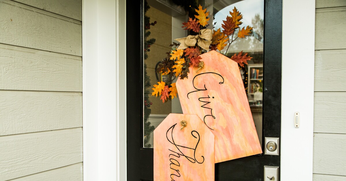 Image result for christmas door hanger How To - DIY "Give Thanks" Door Tags | Home & Family