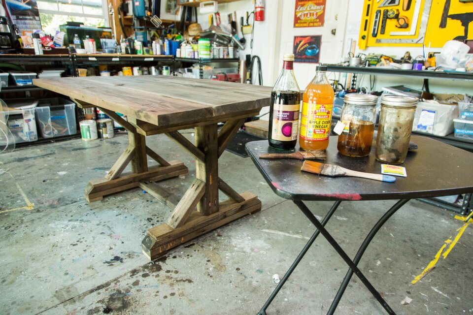 DIY Tea Stained Table