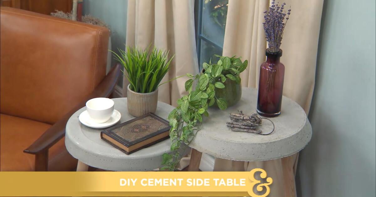 DIY Cement Side Table Home & Family Video