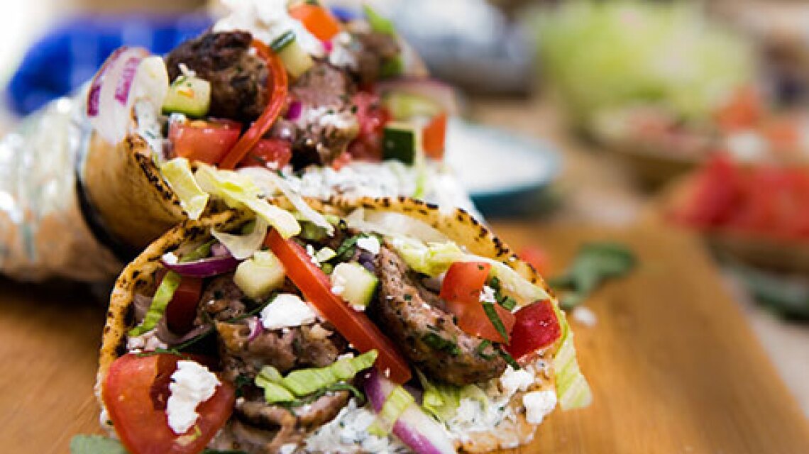 Cristina Cooks Lamb Gyros With Tzatziki Sauce