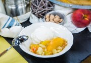 Almond Cookie Topped Peach Cobbler - Home & Family