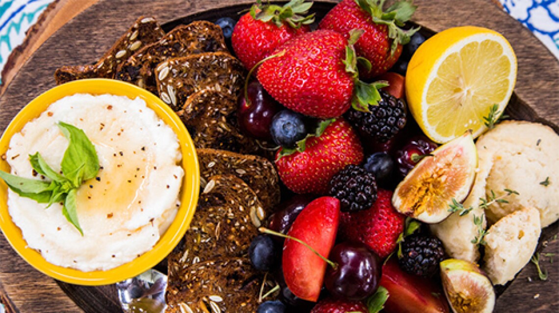 Erik Valdez's Ricotta and Strawberries & Cristina's Lemon Thyme Shortbread