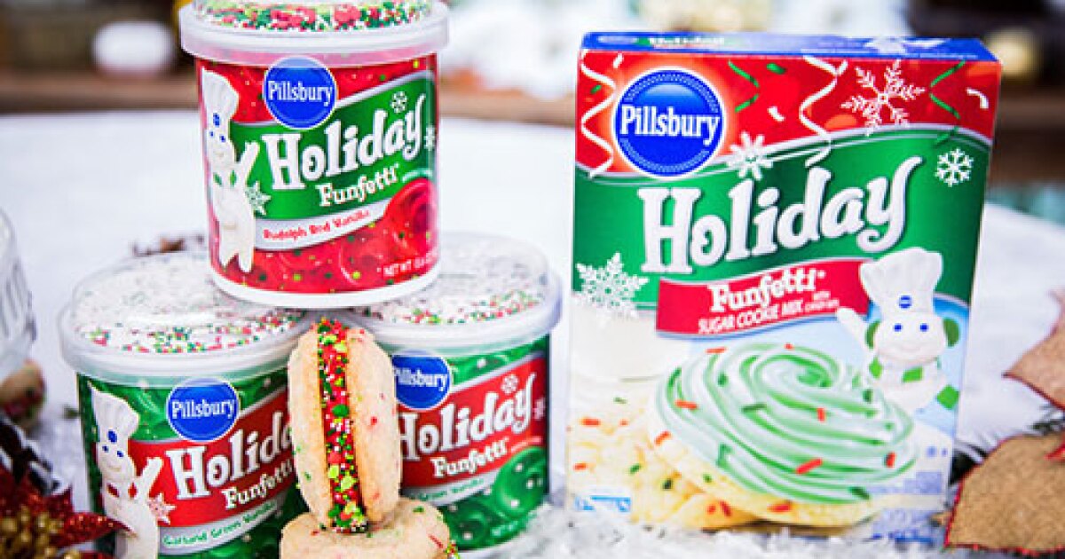 Blueberry cream cheese mini pies recipe from pillsbury.com Holiday Funfetti® Sandwich Cookies