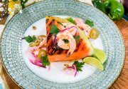 Watermelon Steaks with Warm Pickled Shrimp - Home & Family