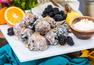 Fresh Blackberry Fritters with Whipped Lemon Ricotta - Home & Family