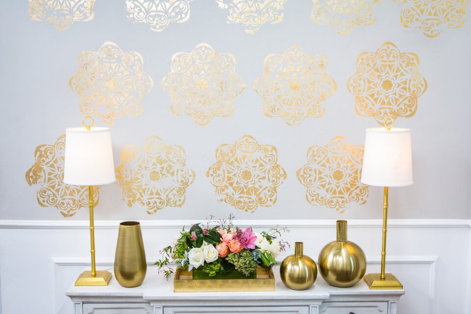 How To Diy Gold Leaf Accent Wall Home Family