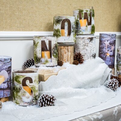 DIY Faux Birch Candles