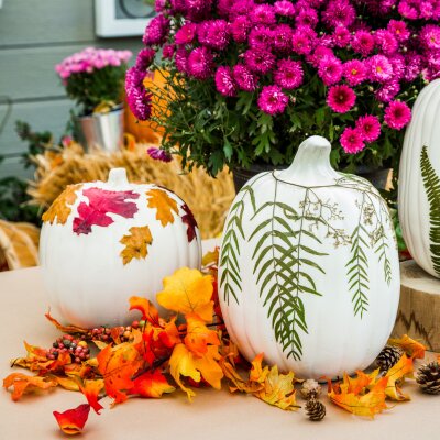 DIY Fall Leaf Pumpkin