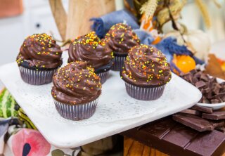 Choco-Dipped Cocoa Cupcakes - Home & Family