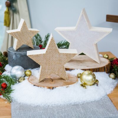 DIY Burlap Star Luminaries