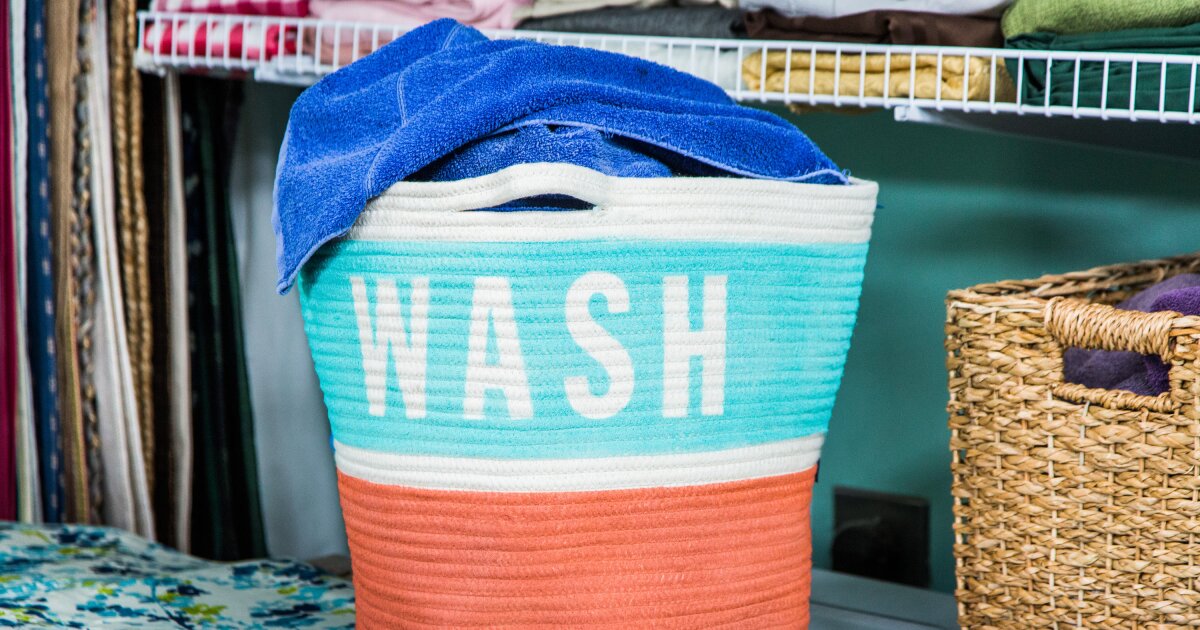 Diy ufo with mark How To - DIY Statement Laundry Basket