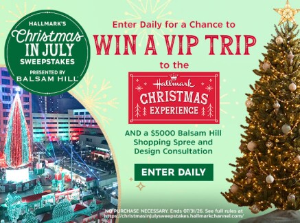 Hallmark Channel’s Christmas in July Sweepstakes | Enter Now Through July 31!