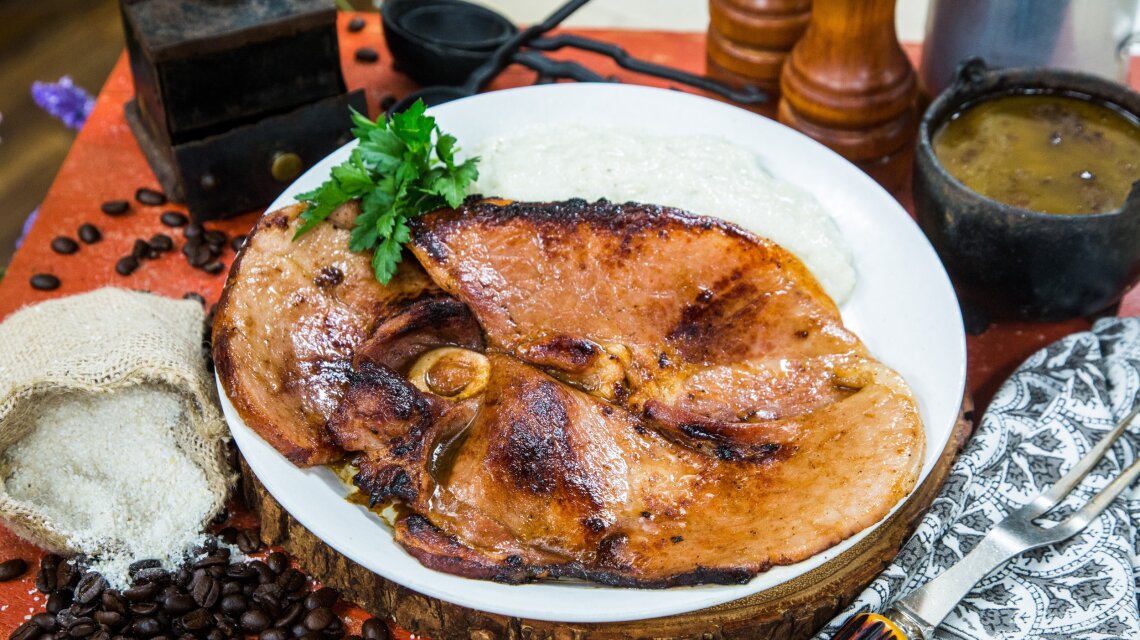 Ham Steak with Red Eye Gravy