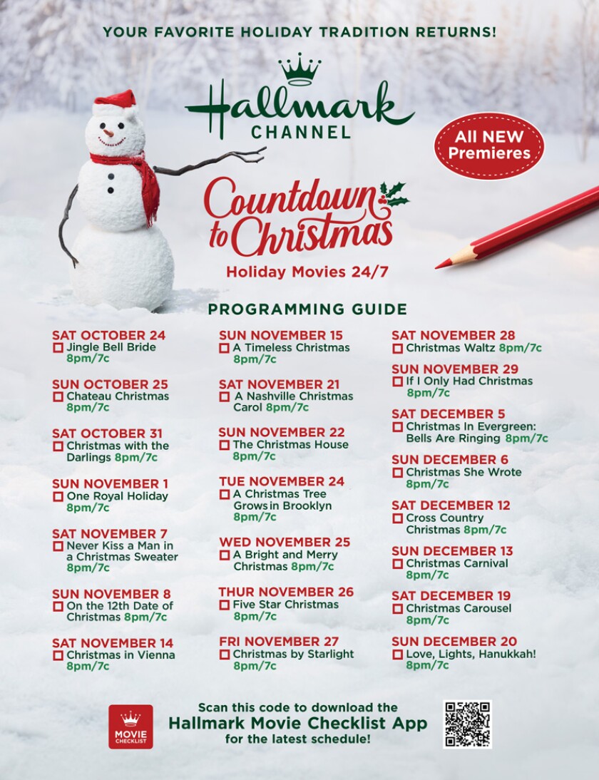 Hallmark Channel’s “Countdown To Christmas” Returns October 23, 2025