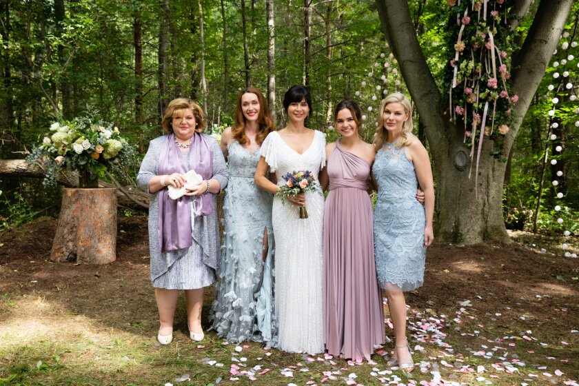 cassie wedding dress purple hearts Sofia Carson dons two white dresses to promote Netflix hit Purple Hearts in NYC