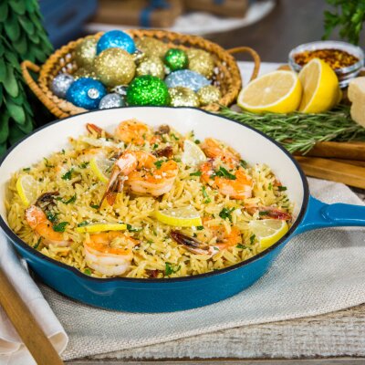 Melissa Clark - Shrimp Scampi Skillet Dinner