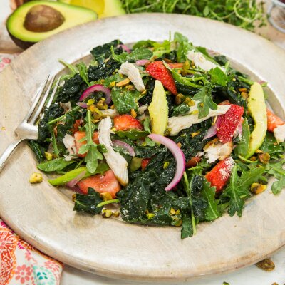 Roasted Chicken with Summer Fruit Salad