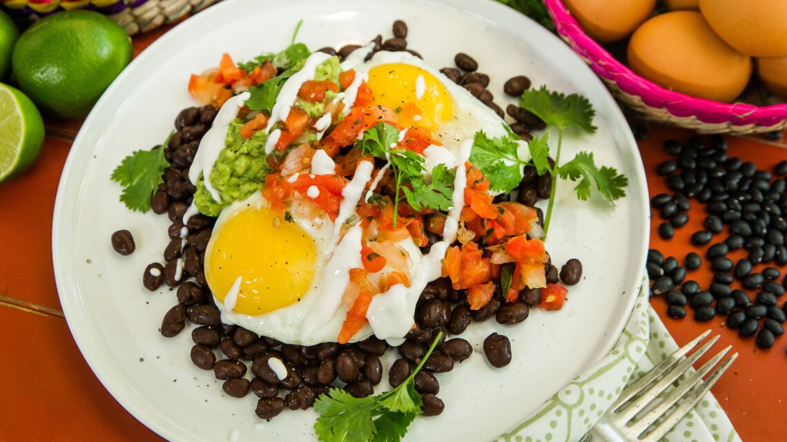 Huevos Rancheros with Black Beans