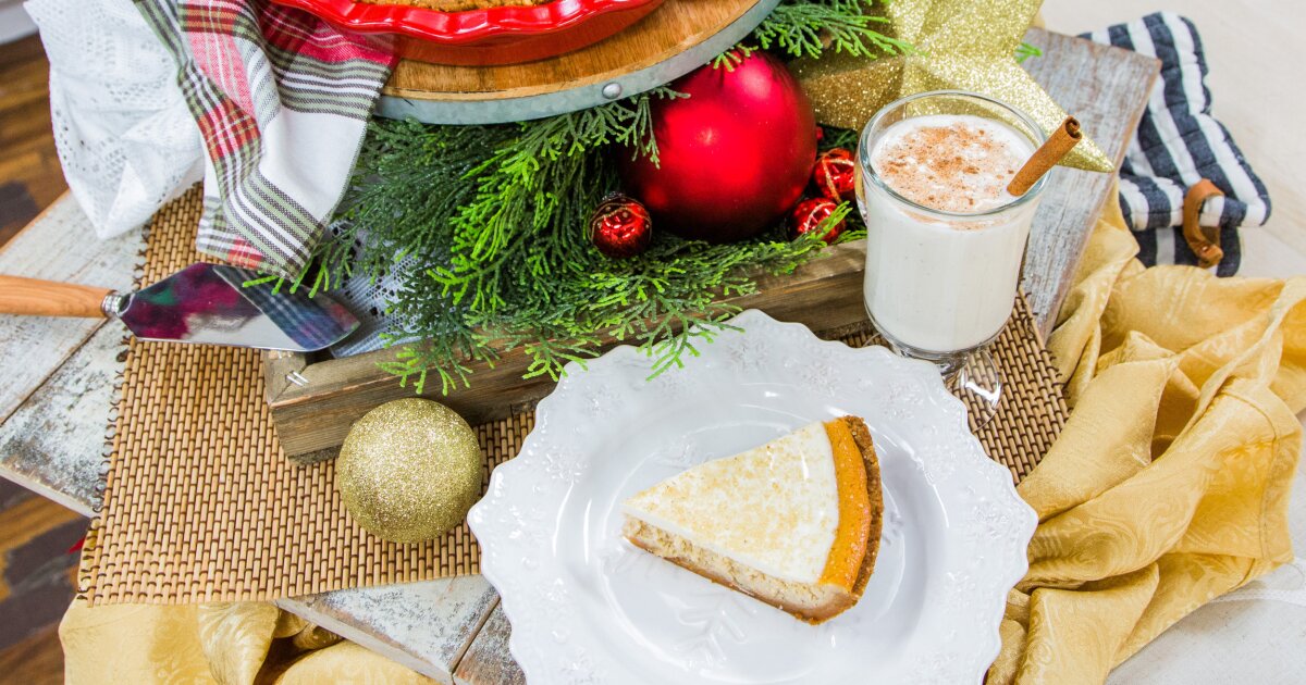 Eggnog Cheesecake Pie Home & Family